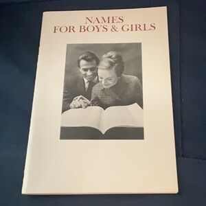 Johnson and Johnson Names For Boys & Girls Booklet 1960’s soft cover 32 pages